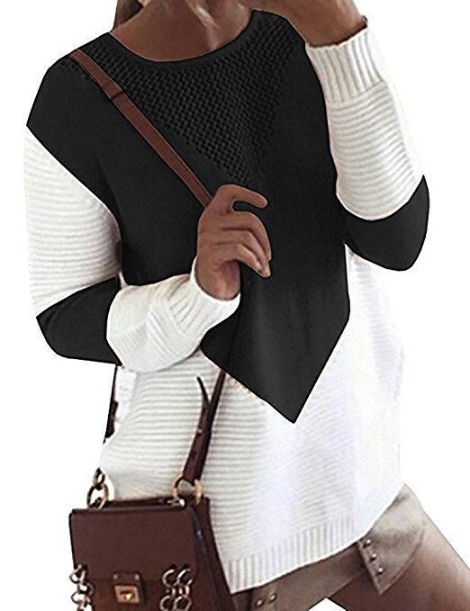 Casual knitted sweater for women with geometric design Lune London