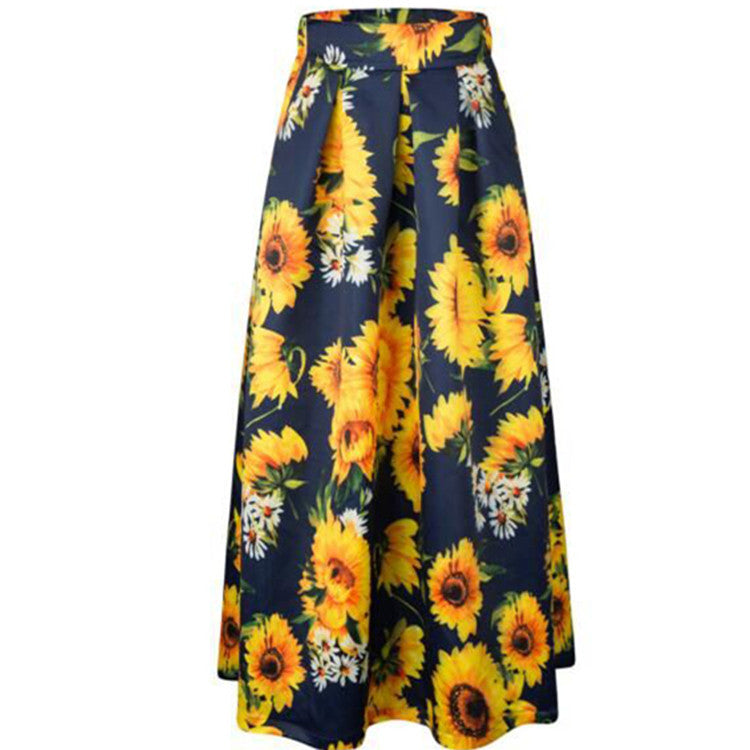 Ladies' A-line skirt with large polka dot pattern Lune London