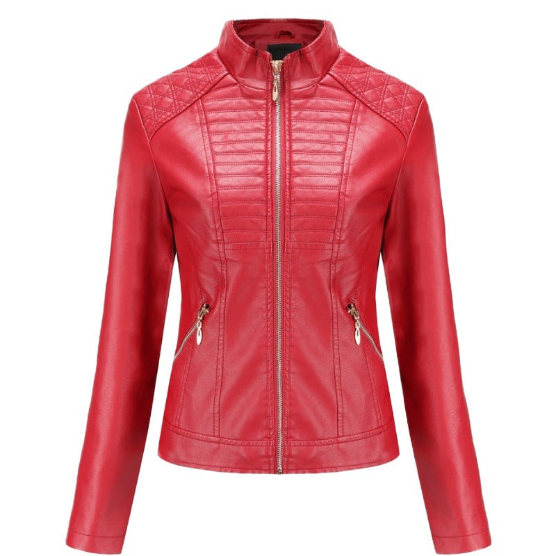 Women’s faux leather jacket with trendy quilted pattern Lune London