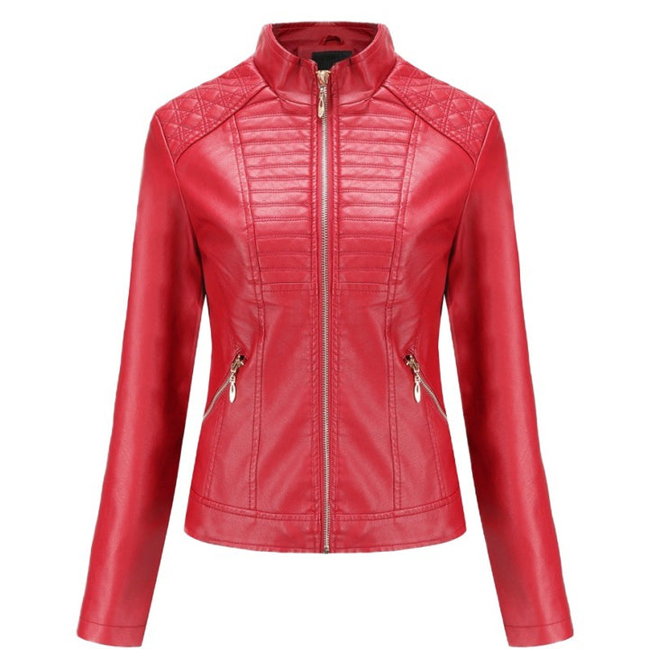 Women’s faux leather jacket with trendy quilted pattern Lune London
