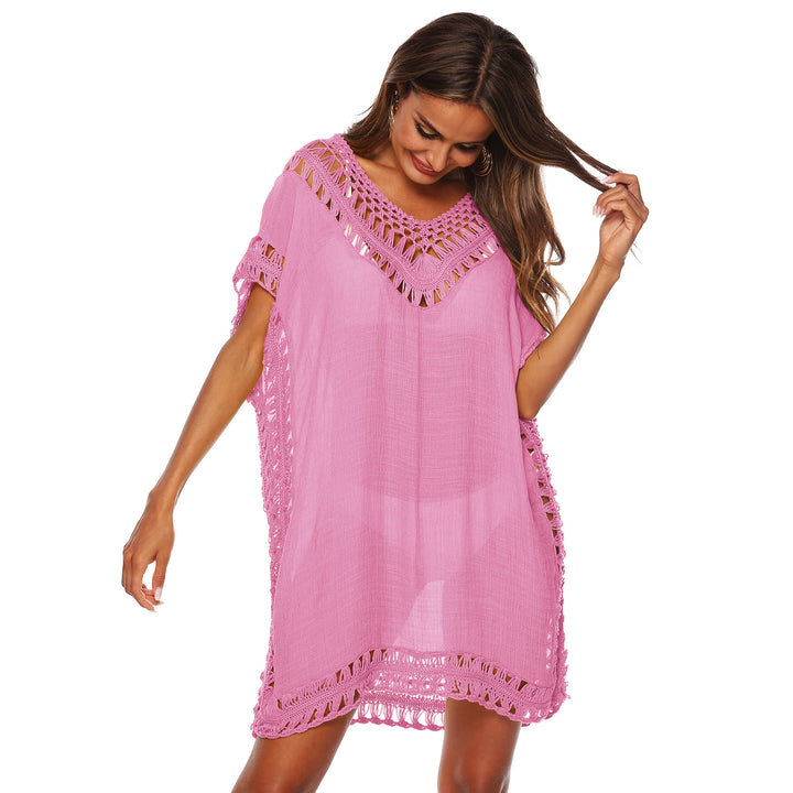 Ladies elegant beach pareo with lace Lune London