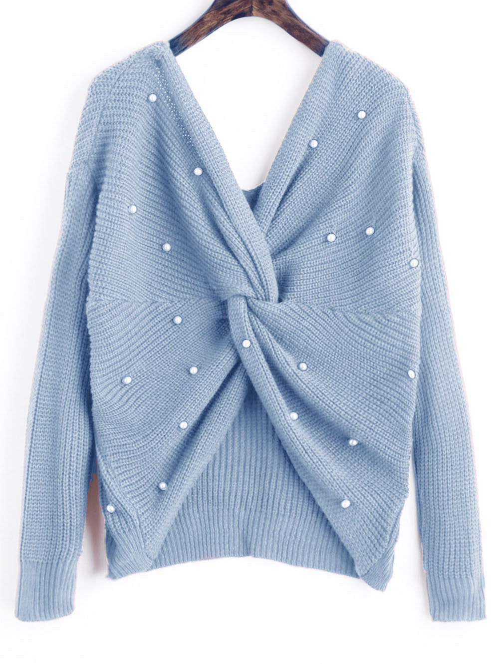 Lune Londonl modern wrap design women's knitted sweater