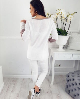 Casual knitted sweater for women with geometric design Lune London