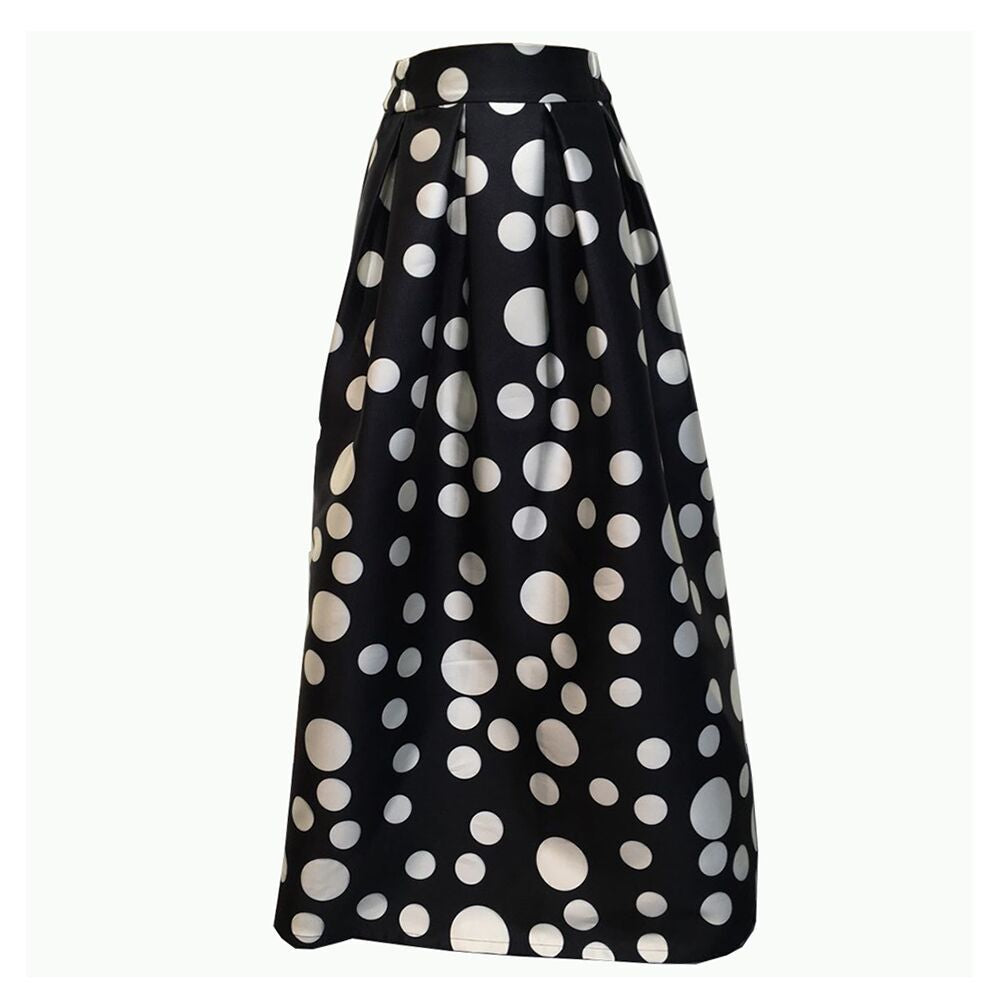 Ladies' A-line skirt with large polka dot pattern Lune London