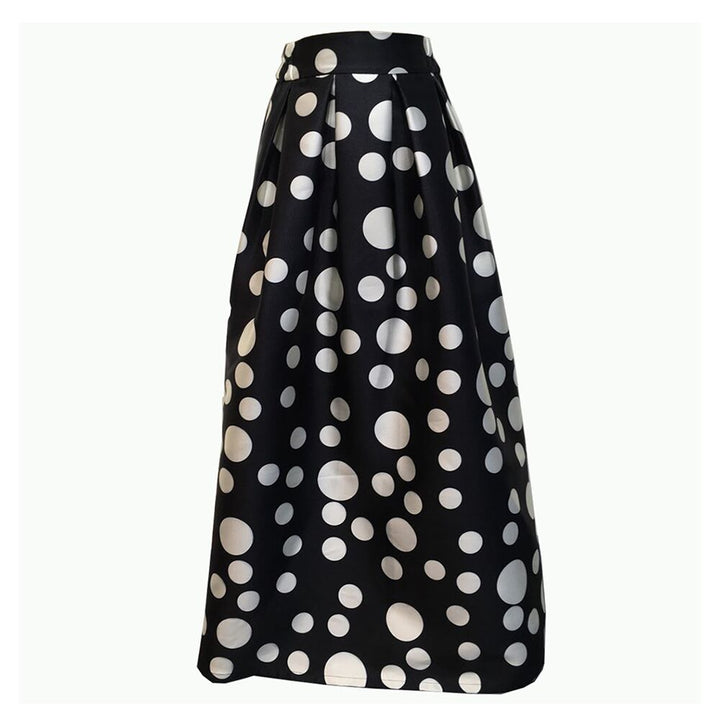 Ladies' A-line skirt with large polka dot pattern Lune London