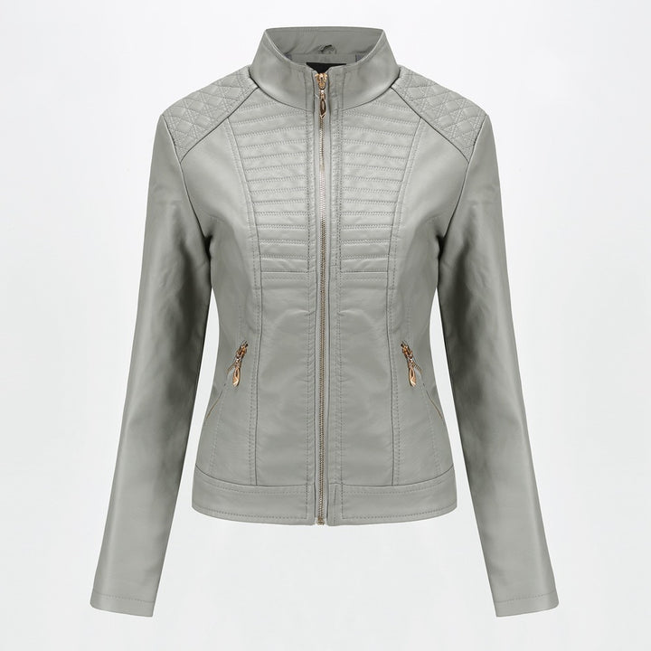 Women’s faux leather jacket with trendy quilted pattern Lune London