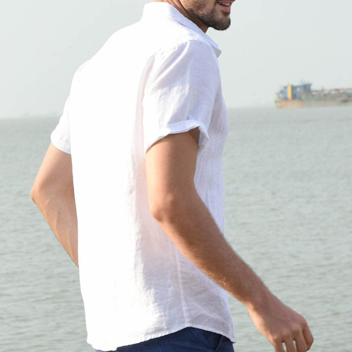 Light linen short sleeve shirt for men Lune London