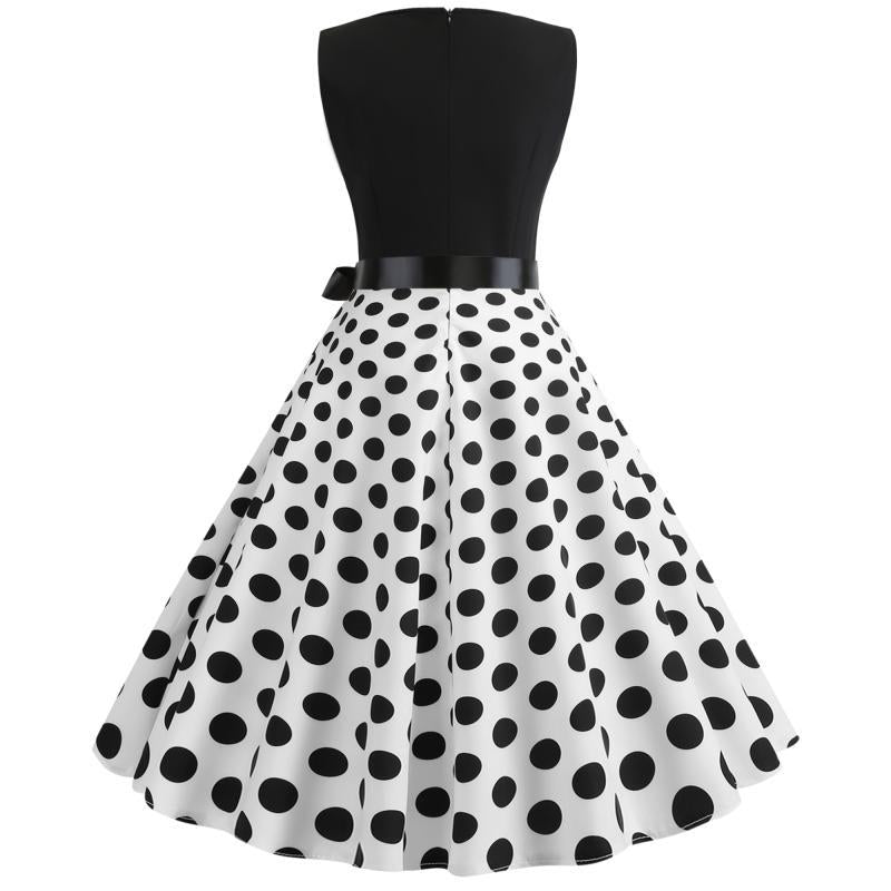 Robe swing pour dames avec un haut contrastant et une jupe évasée Chic & Stil