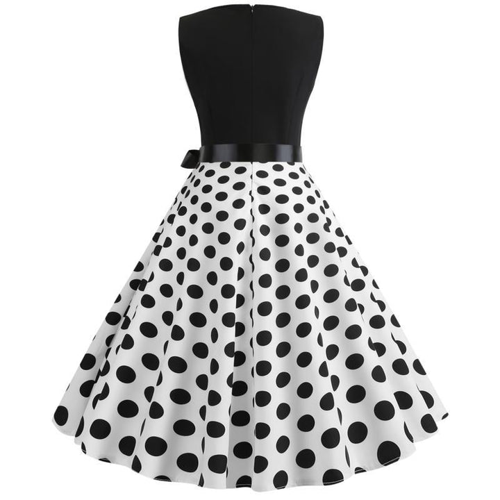 Robe swing pour dames avec un haut contrastant et une jupe évasée Chic & Stil
