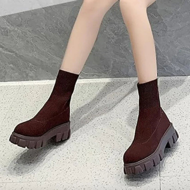 Lune London | Knitted ankle boots with trendy sole