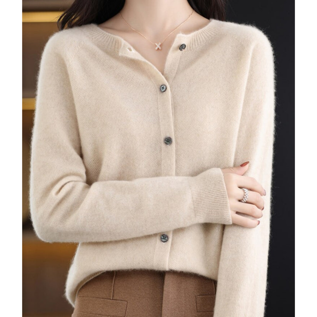 Lune London | Women's Round Neck Cardigan Sweater