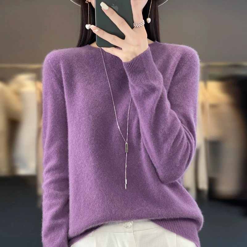 Lune London | Cashmere Pullover Women Stylish Round Neck, Soft & Comfortable