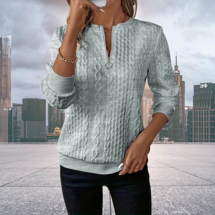 Lune London | Comfortable Knitted Women's Sweater with Zipper