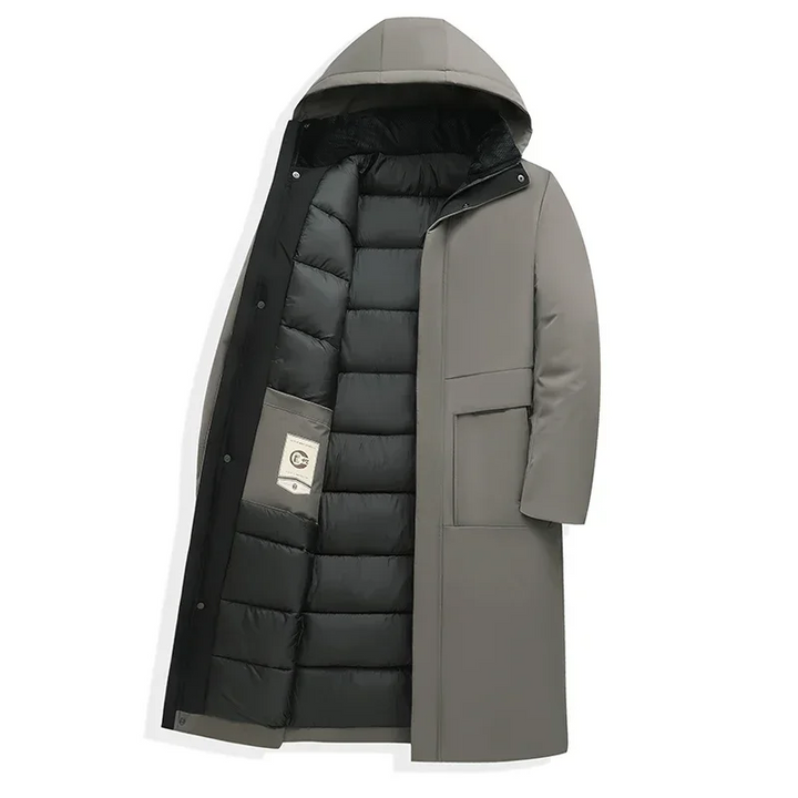 Lune London | Men's Longline Parka with Hood and Insulated Lining