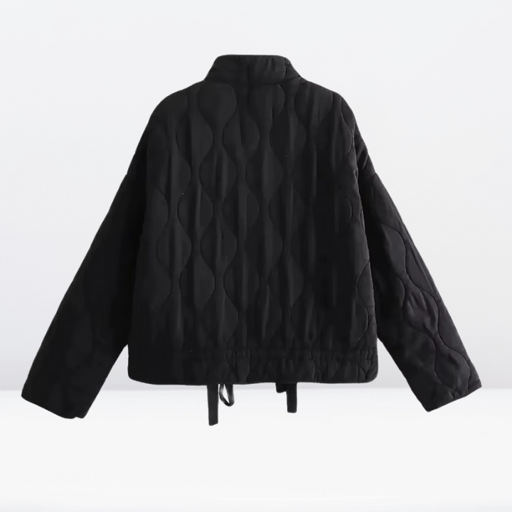 Lune London | Women's Quilted Jacket with Drawstring & Zipper