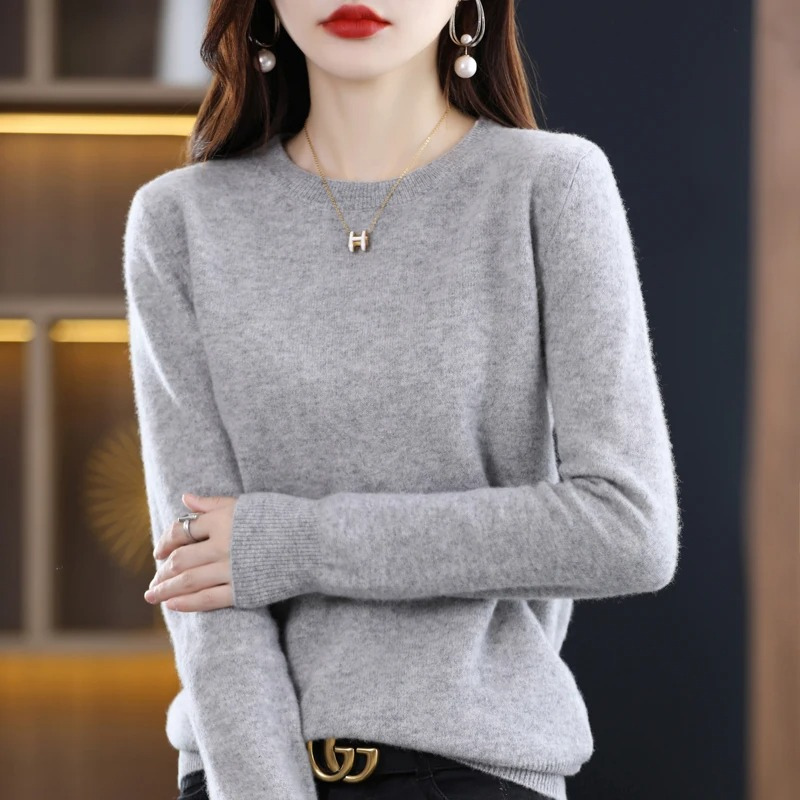 Lune London | Women's Cashmere Sweater Classic Round Neck Soft Stylish