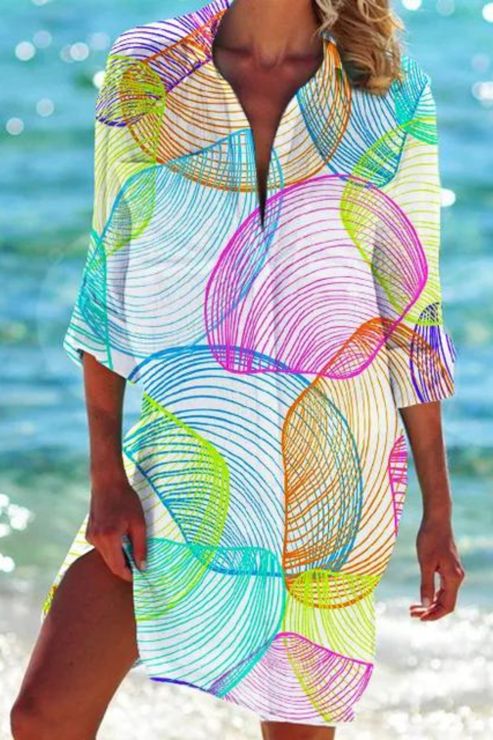 Lune London | Long Beach Blouse with Marine Motif