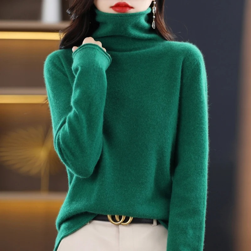 Lune London | Luxe Cashmere Pullover Women Soft Roll Neck Sweater Warm & Stylish