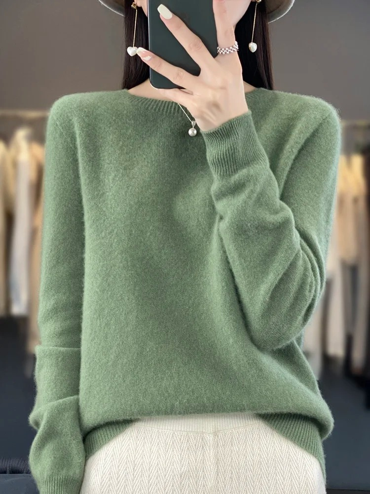 Lune London | Women's Cashmere Sweater Round Neck Soft Elegant Knit Sweater