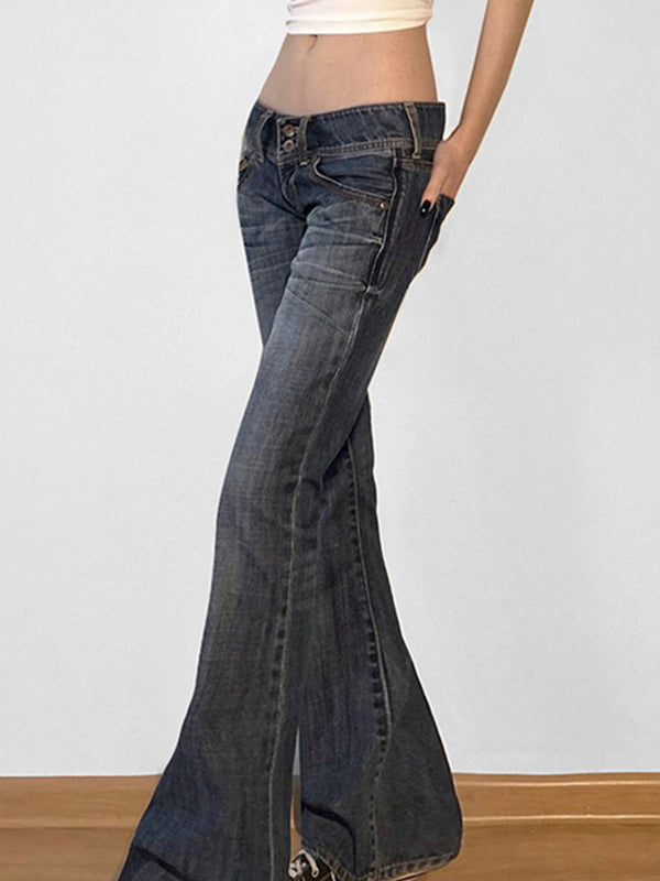 Lune London | Y2K Low Rise Slim Flare Jeans