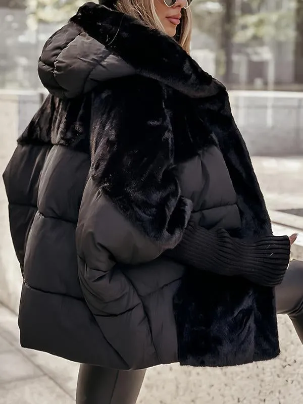 Lune London | Winter Jacket with Hood - Trendy Quilted Teddy Jacket for Outdoor and Everyday