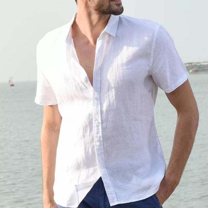 Light linen short sleeve shirt for men Lune London