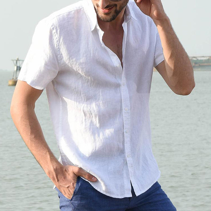 Light linen short sleeve shirt for men Lune London