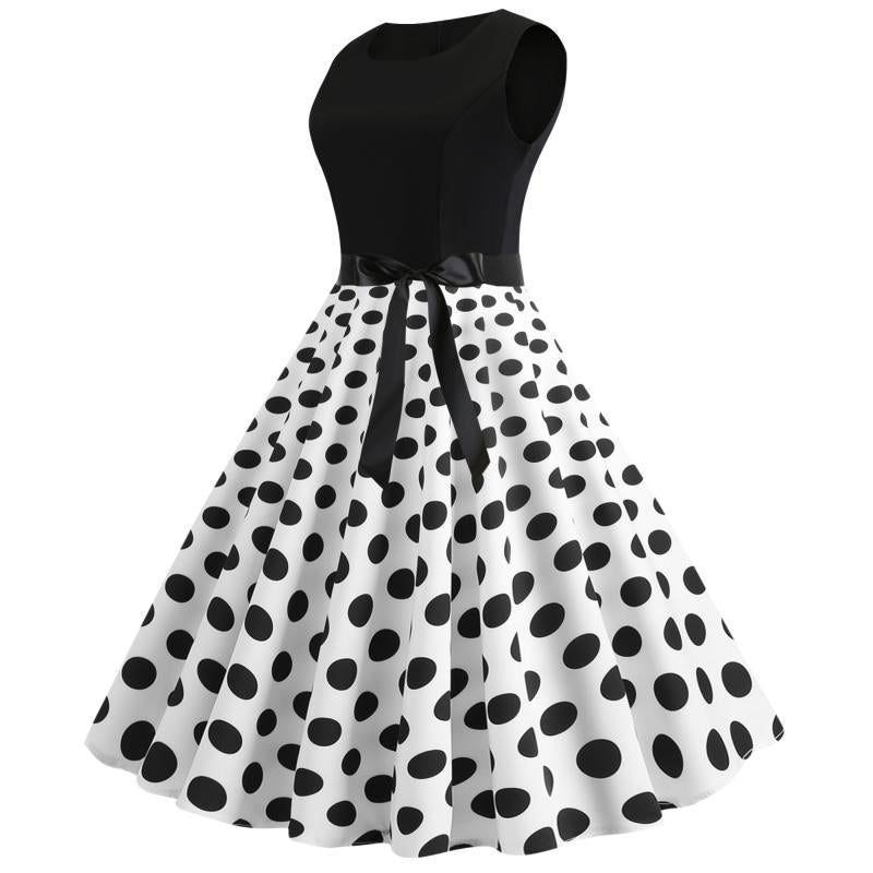 Robe swing pour dames avec un haut contrastant et une jupe évasée Chic & Stil