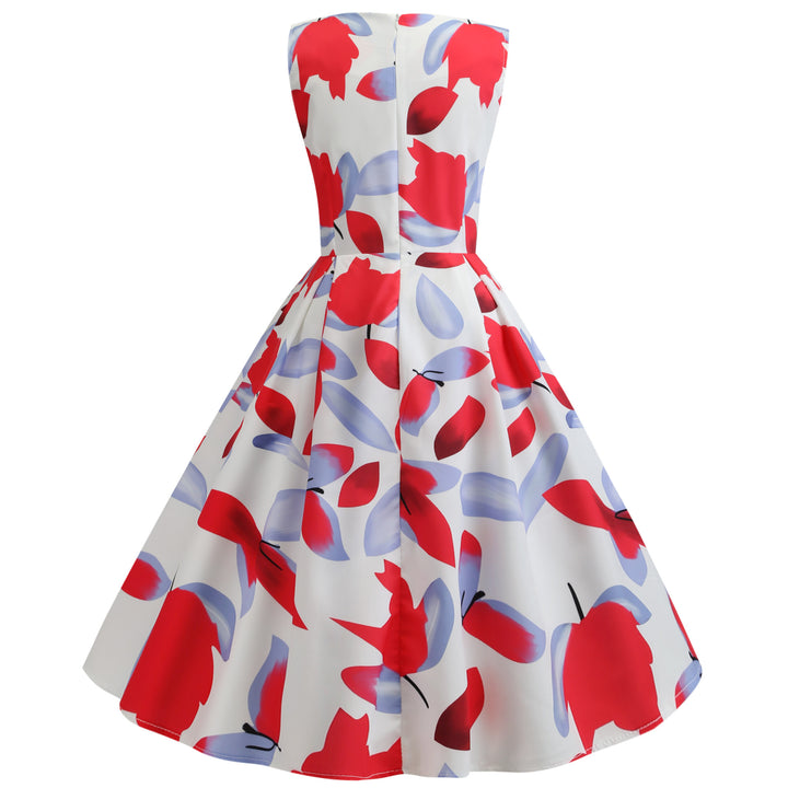 Robe swing pour femmes avec motifs floraux et silhouette ajustée Chic & Stil