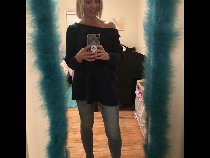 Ladies Off-Shoulder Chic Sweater and Knit