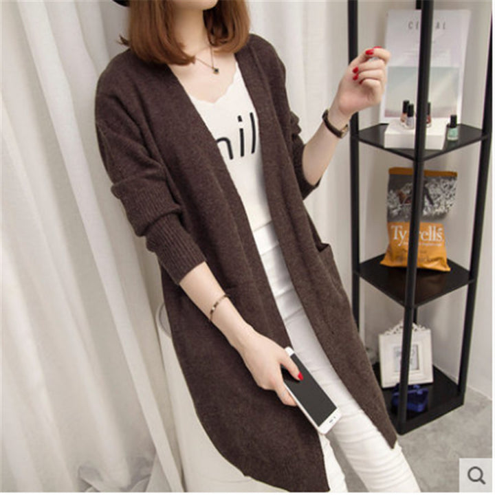 Women's knit jacket with open cut and practical pockets Lune London