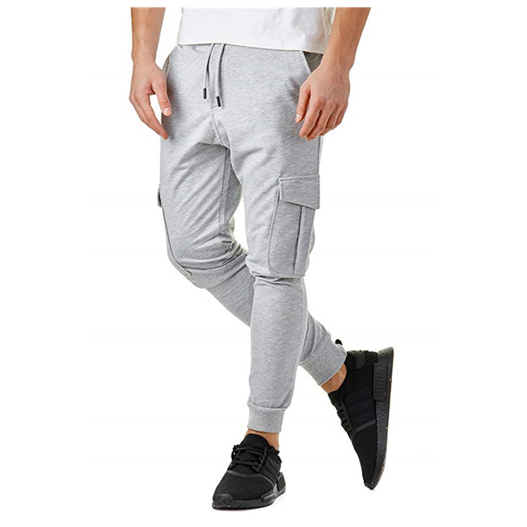 Slim fit cargo pants for men with side pockets and elastic waist Lune London