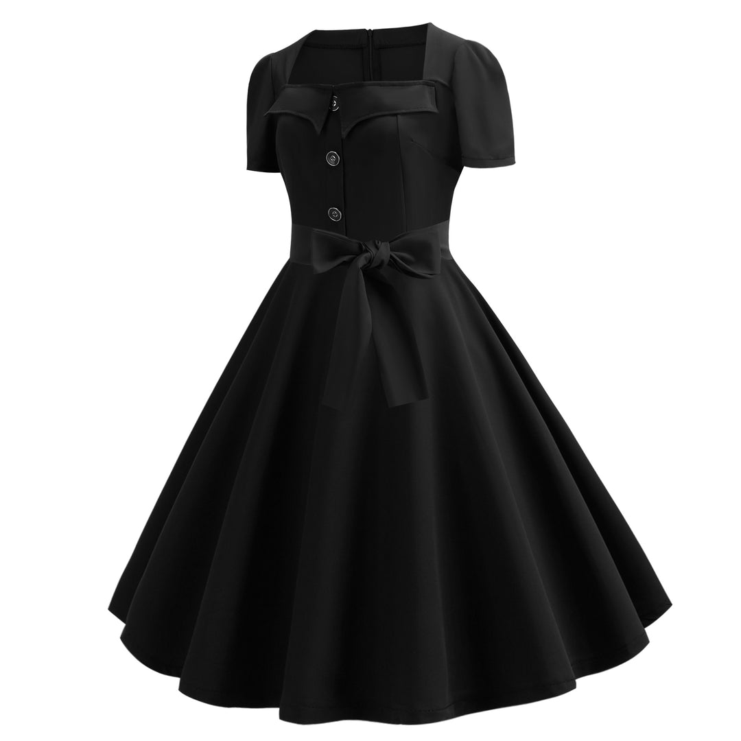 Robe swing pour femmes avec corsage ajusté et jupe large fluide Chic & Stil