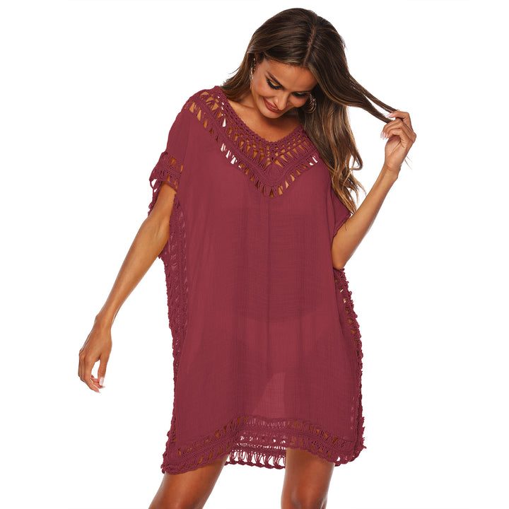 Ladies elegant beach pareo with lace Lune London