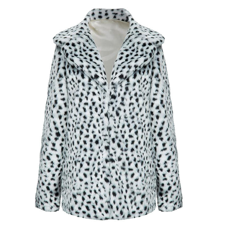 Luxury faux fur leopard print jacket for women Lune London