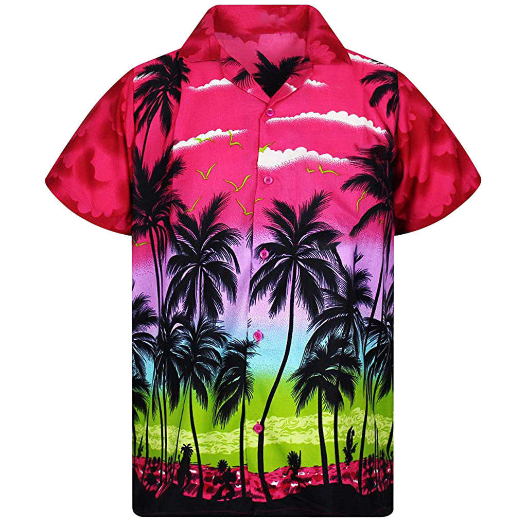 Summer shirt for men with tropical print Lune London