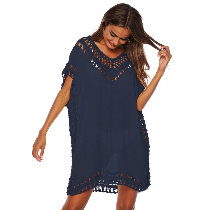 Ladies elegant beach pareo with lace Lune London