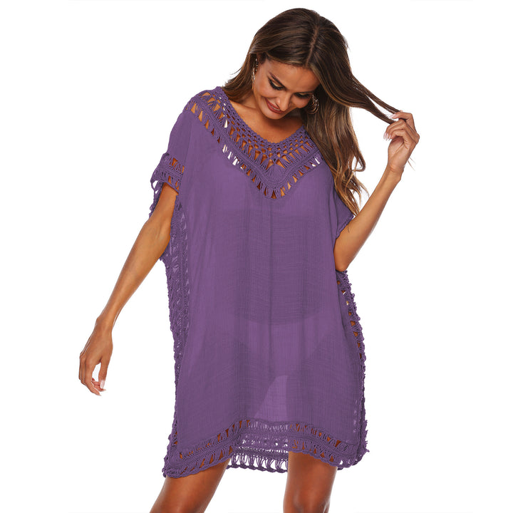Ladies elegant beach pareo with lace Lune London