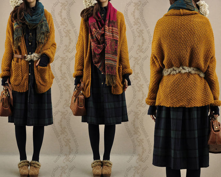 Gilet en tricot épais pour femmes avec bords bruts et poches pratiques Chic & Stil