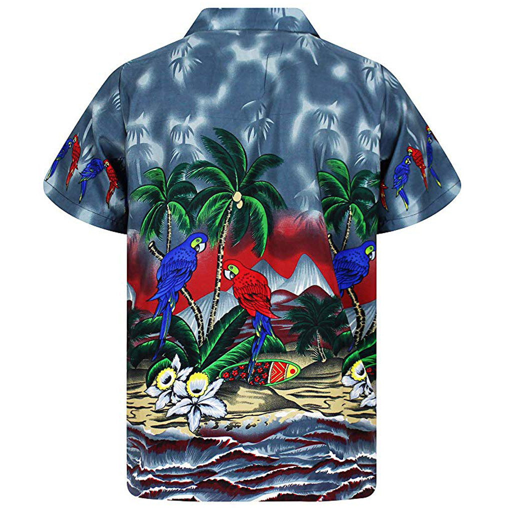 Summer shirt for men with tropical print Lune London
