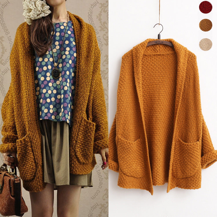 Gilet en tricot épais pour femmes avec bords bruts et poches pratiques Chic & Stil