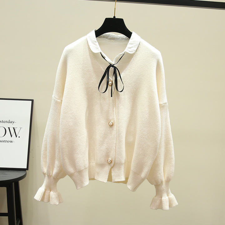 Cardigan pour femmes avec des boutons en perles et coupe ample Chic & Stil