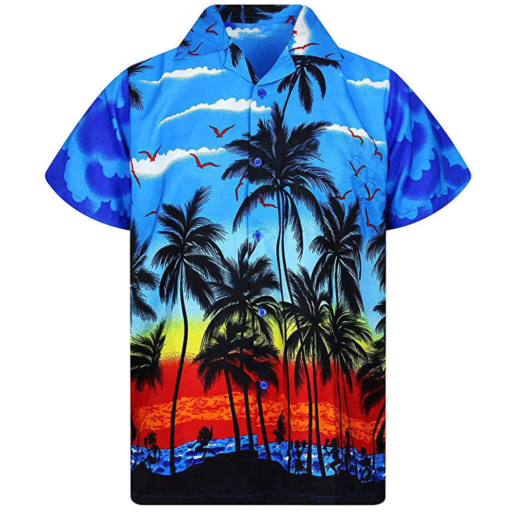 Summer shirt for men with tropical print Lune London