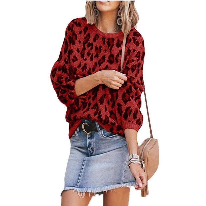 Sweater women's with modern animal print and casual cut Lune London
