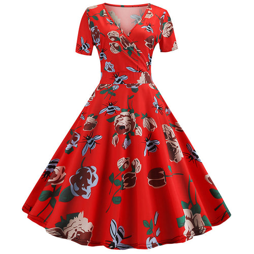 Robe portefeuille pour femmes avec motif floral et silhouette en A flatteuse Chic & Stil