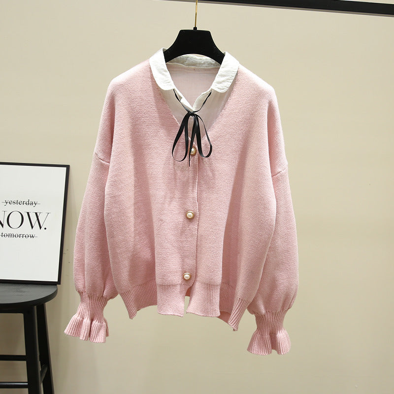 Cardigan pour femmes avec des boutons en perles et coupe ample Chic & Stil