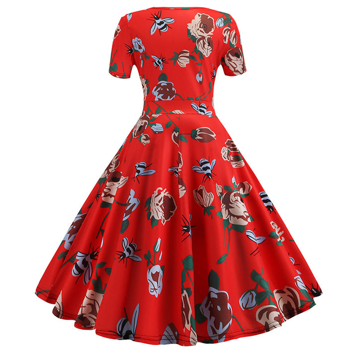 Robe portefeuille pour femmes avec motif floral et silhouette en A flatteuse Chic & Stil