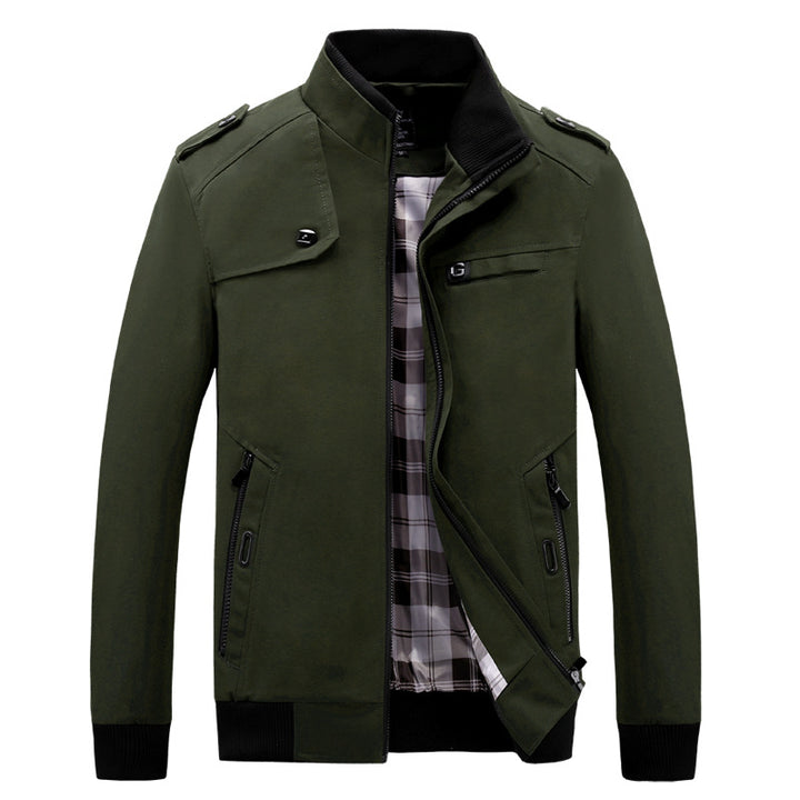 Trendy leisure jacket for men with a practical pocket layout and a high collar Lune London