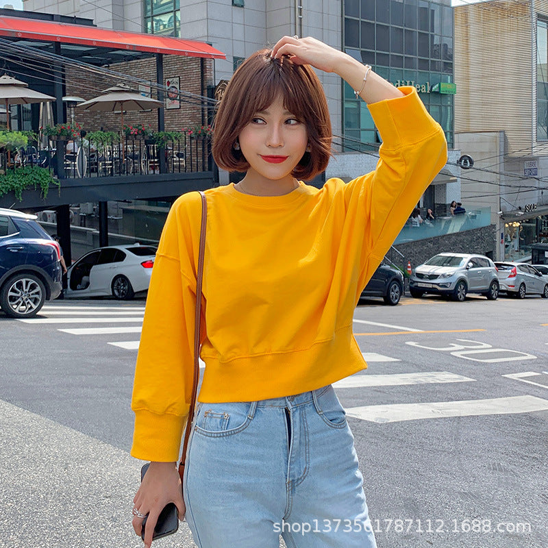 Pull court rayé pour femmes avec manches ballon Chic & Stil