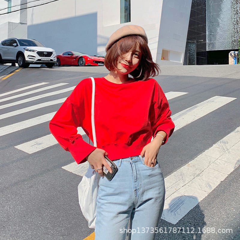 Pull court rayé pour femmes avec manches ballon Chic & Stil